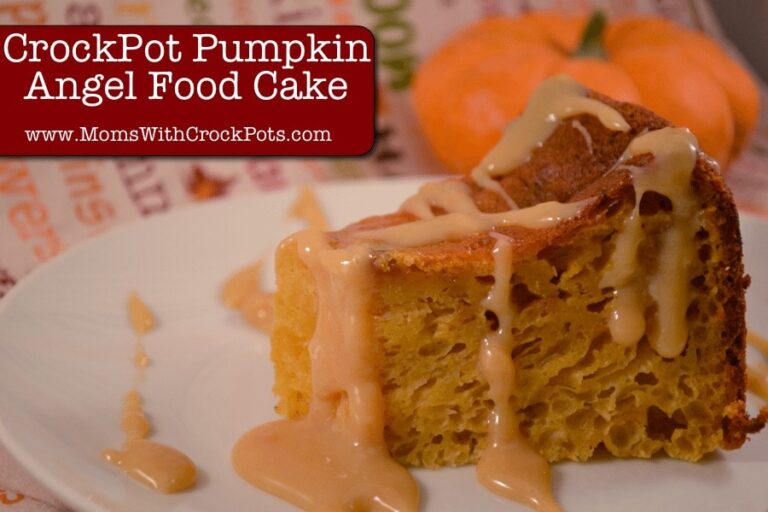 Crock Pot Pumpkin Angel Food Cake With Caramel Sauce