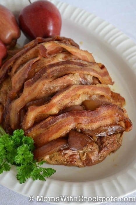 Crockpot Apple Bacon Pork Roast | Mouthwatering Crockpot Recipes To Prepare This Winter | Easy Slow Cooker Recipes