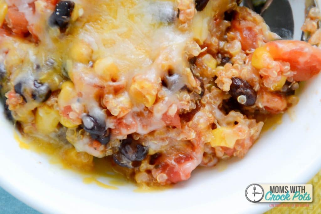 Slow Cooker Quinoa Enchilada Casserole (Vegan) - Jessica in the Kitchen