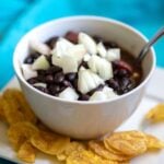These are the best black beans ever! You have to try this easy Crockpot Cuban Black Beans Recipe! Great with rice, in wraps, as a side and more.