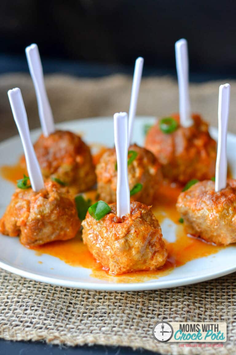Crockpot Buffalo Chicken Meatballs