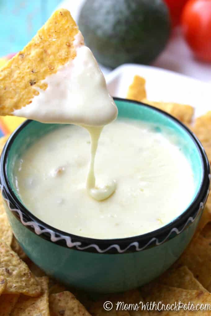 Crockpot Queso Blanco Dip Moms with Crockpots