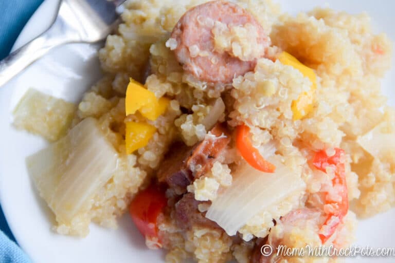 Crockpot Cajun Sausage & Quinoa