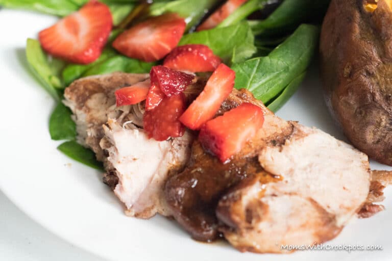 Crockpot Strawberry Balsamic Pork