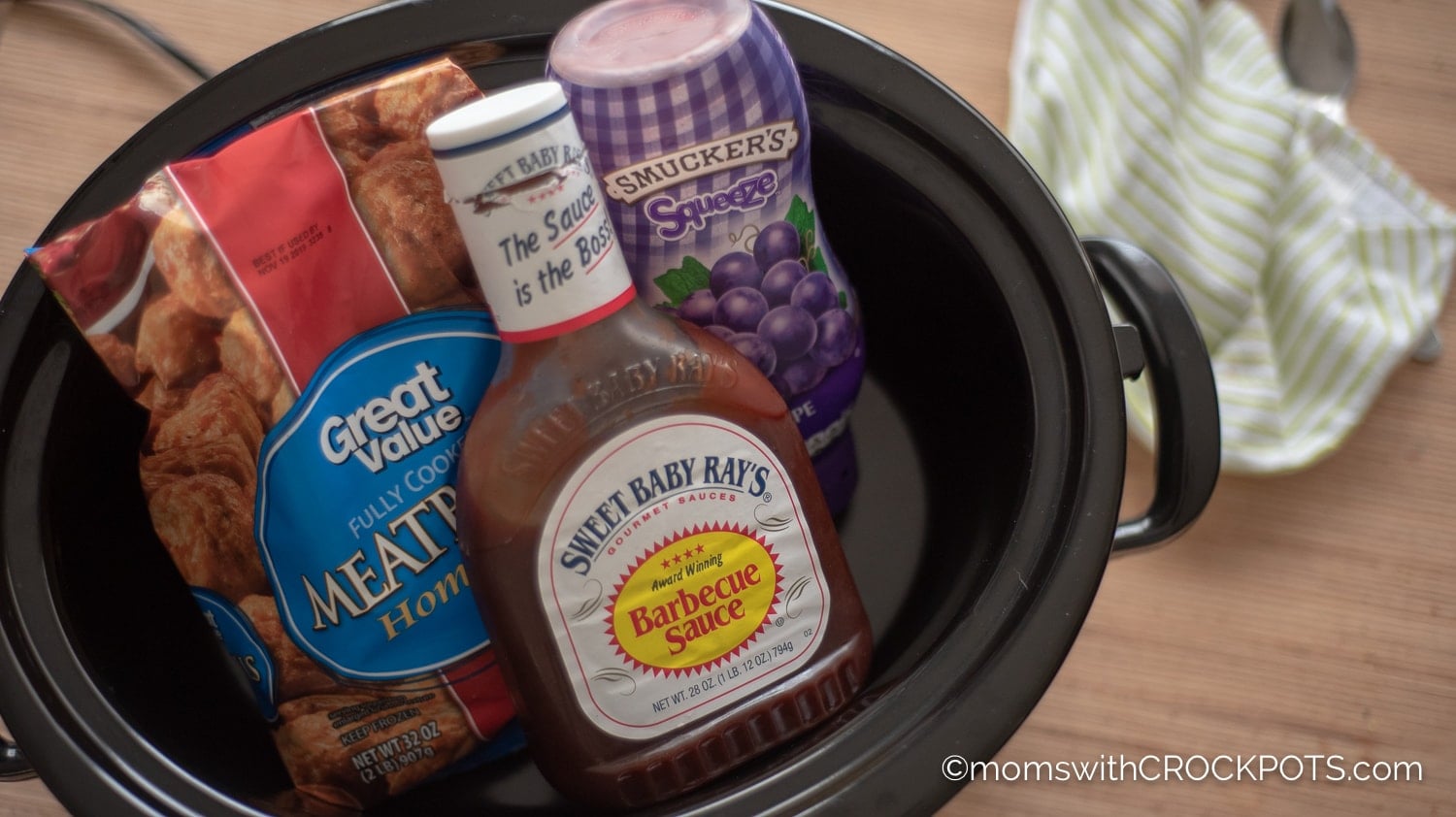 Crockpot Grape Jelly & BBQ Meatballs Recipe - Moms with Crockpots