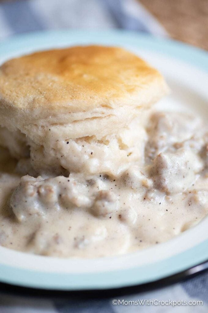 Sausage Gravy and biscuit