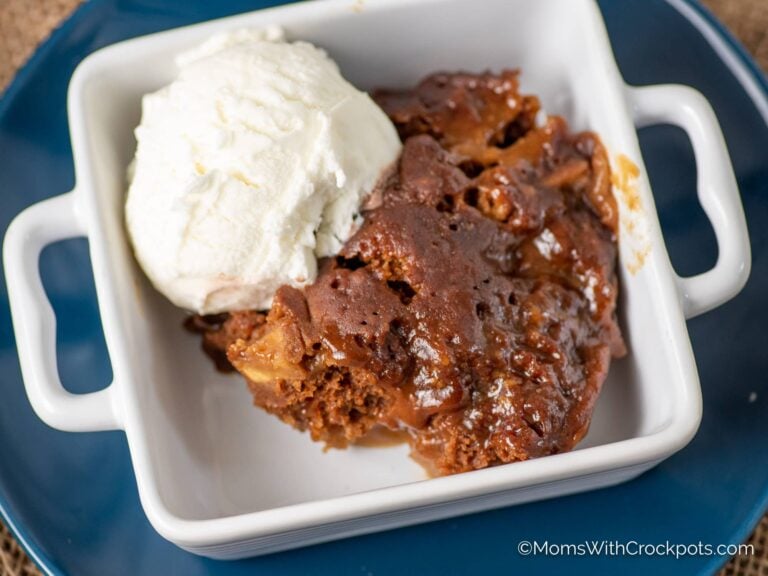 Crockpot Apple Gingerbread Pudding Cake Recipe
